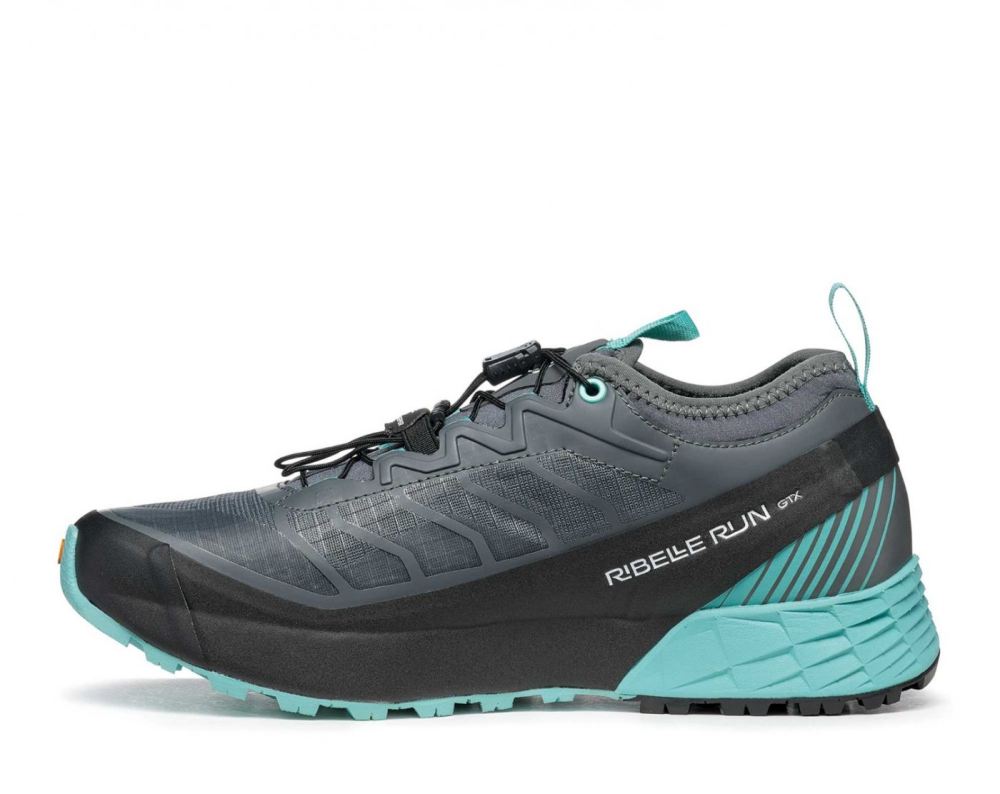 SCARPA BOOTS WOMEN'S RIBELLE RUN GTX-Anthracite/Turquoise