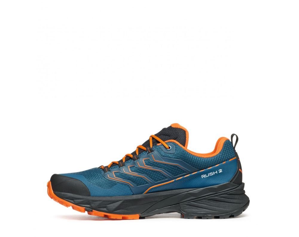 SCARPA BOOTS MEN'S RUSH 2 GTX-Cosmic Blue/Orange