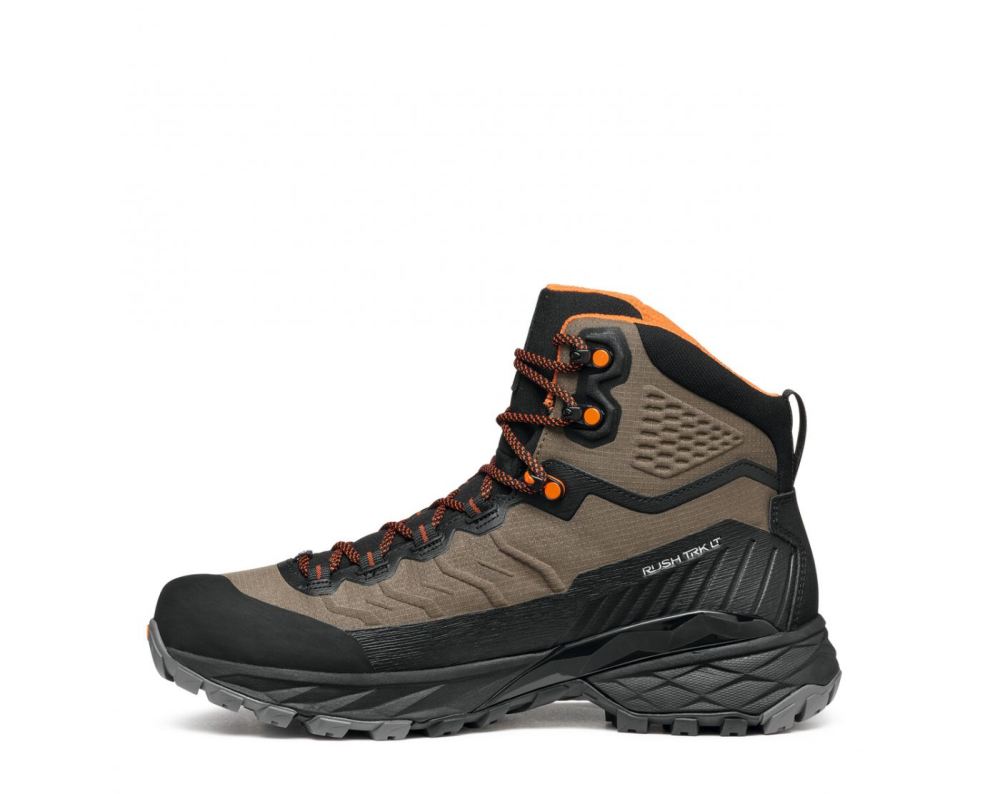 SCARPA BOOTS MEN'S RUSH TRK LT GTX-Mud/Burnt Orange