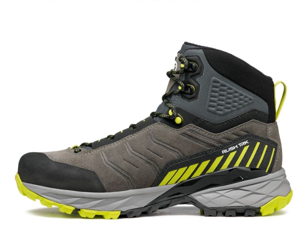 SCARPA BOOTS MEN'S RUSH TRK GTX-Titanium/Lime