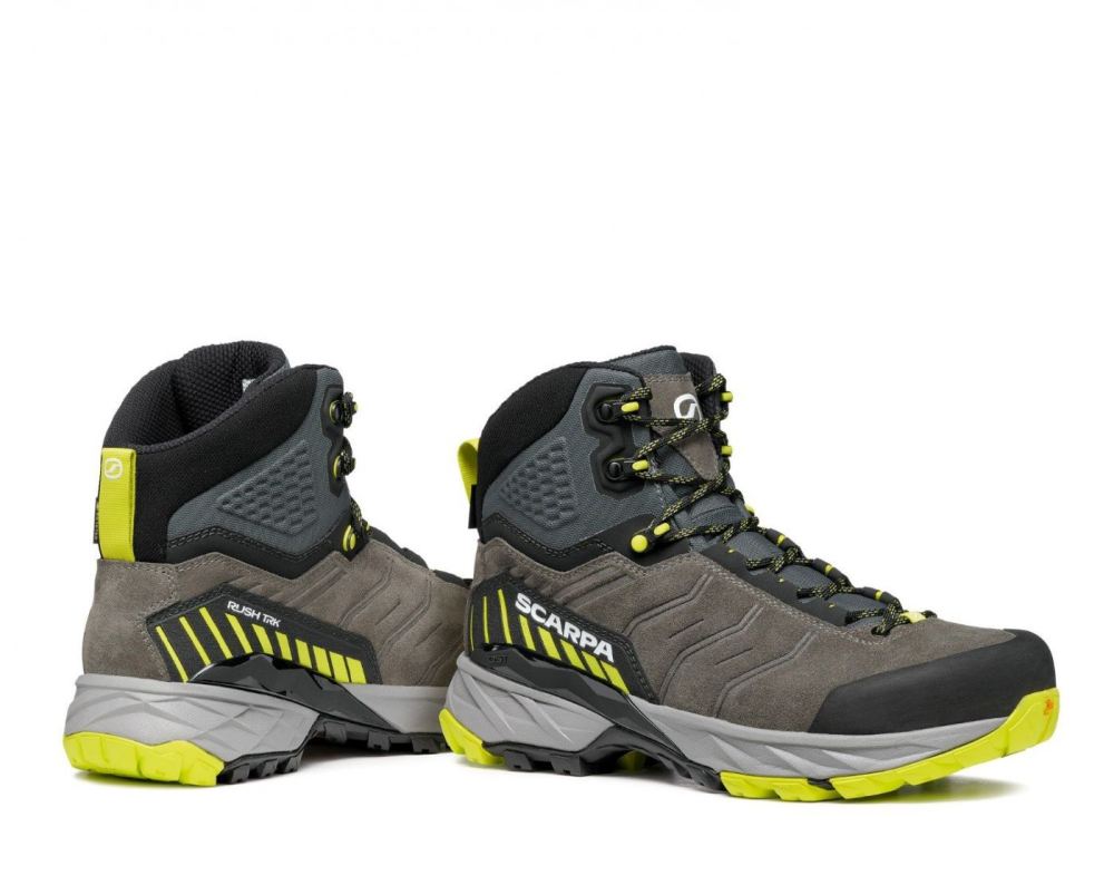 SCARPA BOOTS MEN'S RUSH TRK GTX-Titanium/Lime