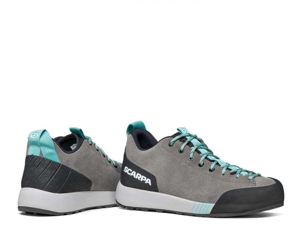 SCARPA BOOTS WOMEN'S GECKO-Mid Gray/Aqua