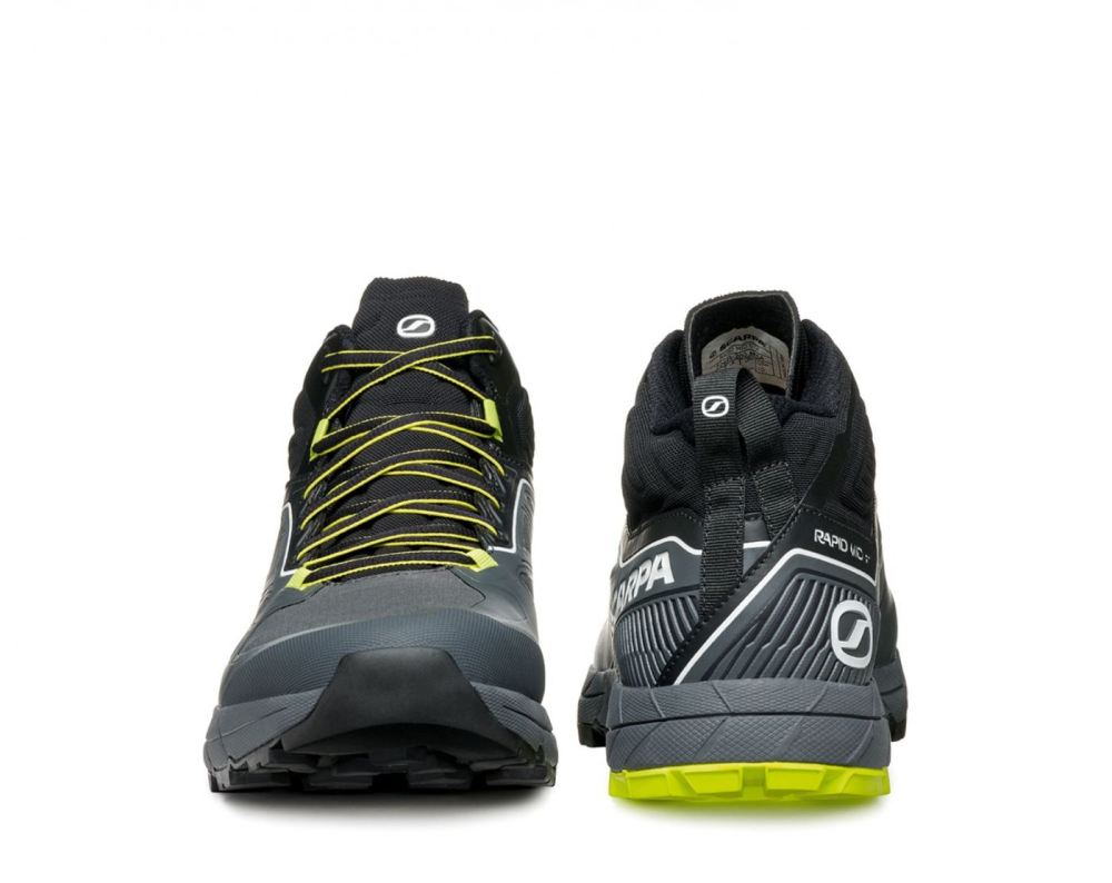 SCARPA BOOTS MEN'S RAPID MID GTX-Anthracite/Acid Lime