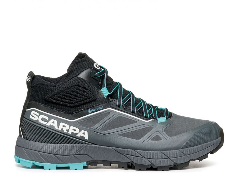 SCARPA BOOTS WOMEN'S RAPID MID GTX-Anthracite/Turquoise