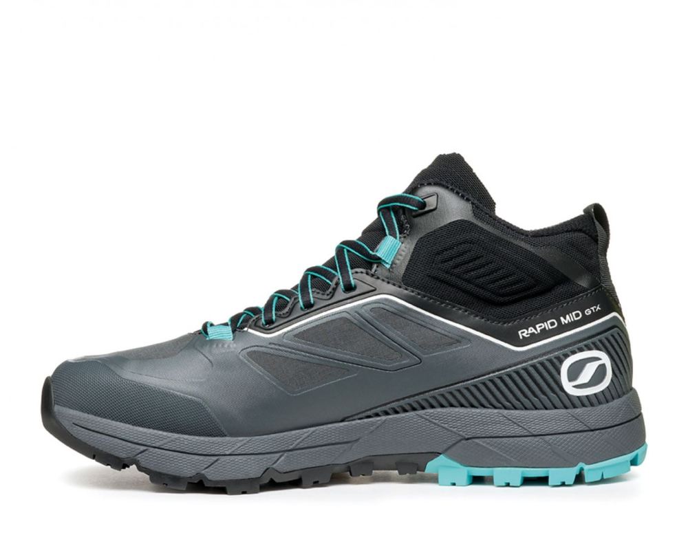 SCARPA BOOTS WOMEN'S RAPID MID GTX-Anthracite/Turquoise