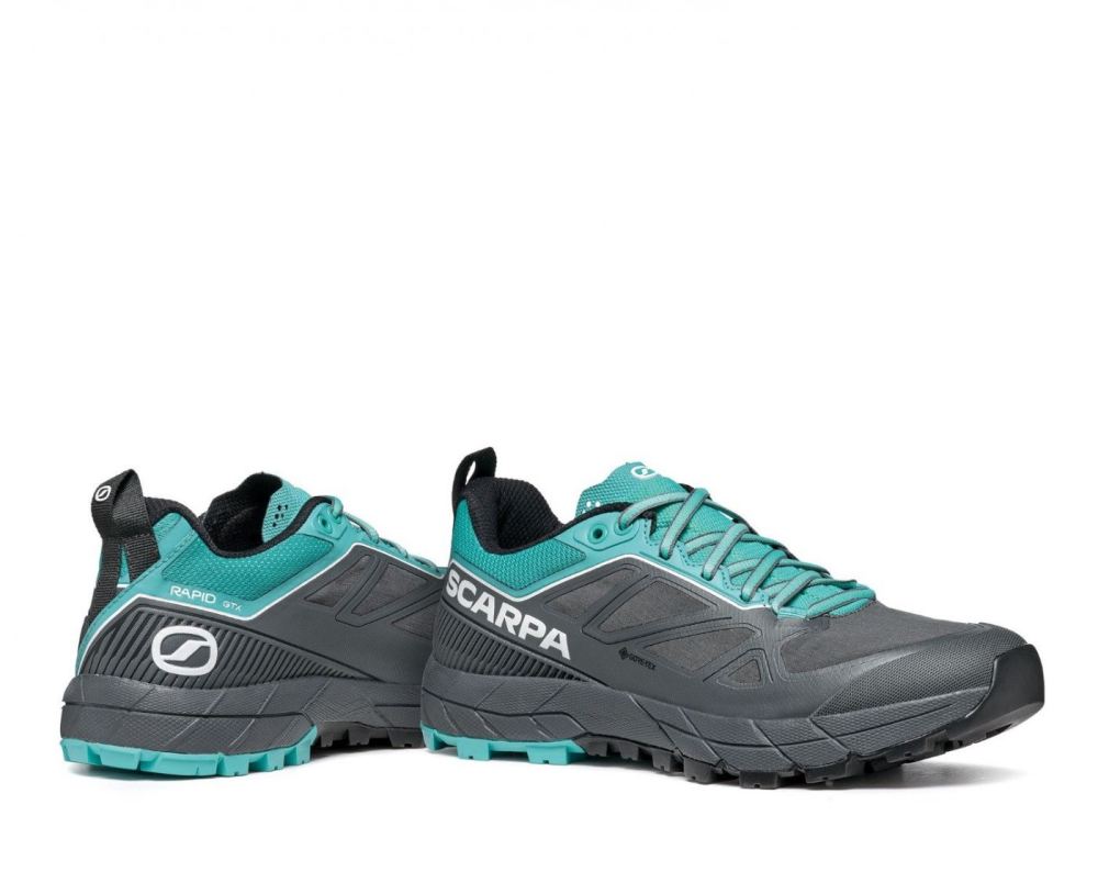 SCARPA BOOTS WOMEN'S RAPID GTX-Anthracite/Turquoise